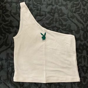 Playboy One Shoulder Tank